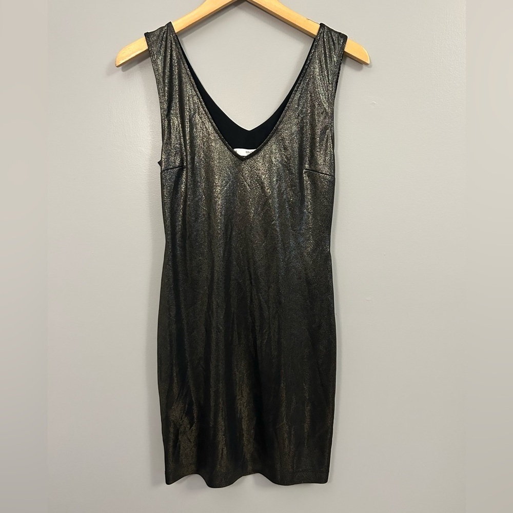 Mango Shimmering Black Mini Dress